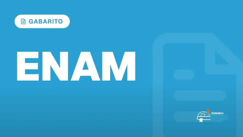 Capa do artigo "ENAM 2026.1: Gabarito Retificado e Prova Aplicada" — GABARITO