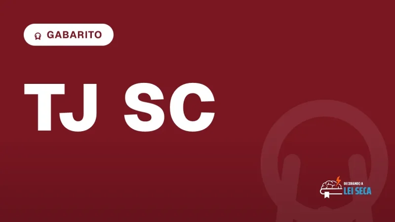 Capa do artigo "Concurso TJ SC 2026: Gabarito e Correção da Prova" — GABARITO