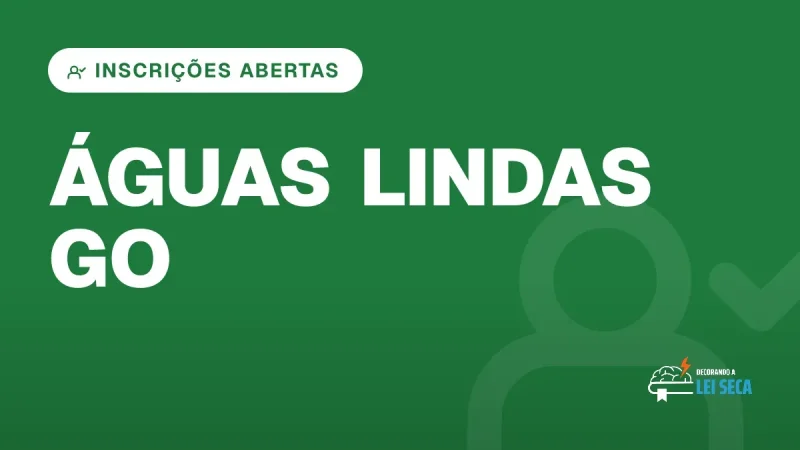Capa do artigo "Concurso Águas Lindas GO: Inscrições até 24/8!" — INSCRIÇÕES ABERTAS