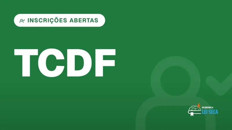 Capa do artigo "Concurso TCDF: Opções Após a Prova SEDES DF" — INSCRIÇÕES ABERTAS