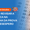 Imagem com fundo azul mostrando metade de uma folha de gabarito de múltipla escolha sendo preenchida com lápis; à esquerda, texto: “Guia de Estudos - COMO REVISAR A LEI SECA NA SEMANA DA PROVA SEM DESESPERO”, acompanhado de ilustração de cérebro com martelo de juiz.
