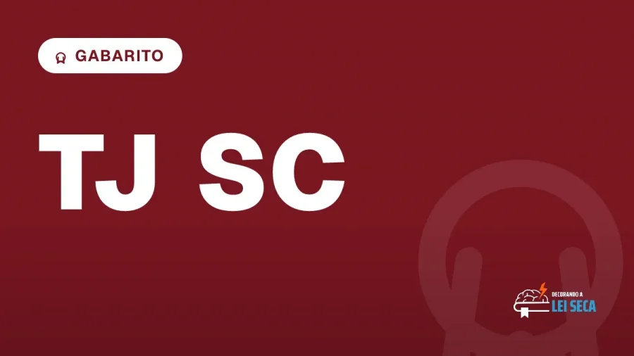 Capa do artigo "Concurso TJ SC 2026: Gabarito e Correção da Prova" — GABARITO