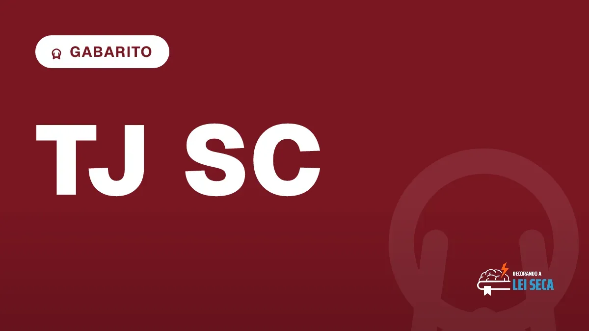 Capa do artigo "Concurso TJ SC 2026: Gabarito e Correção da Prova" — GABARITO