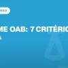 Capa do artigo "Exame OAB: 7 Critérios para Escolher Seu Estudo" — CONCURSO
