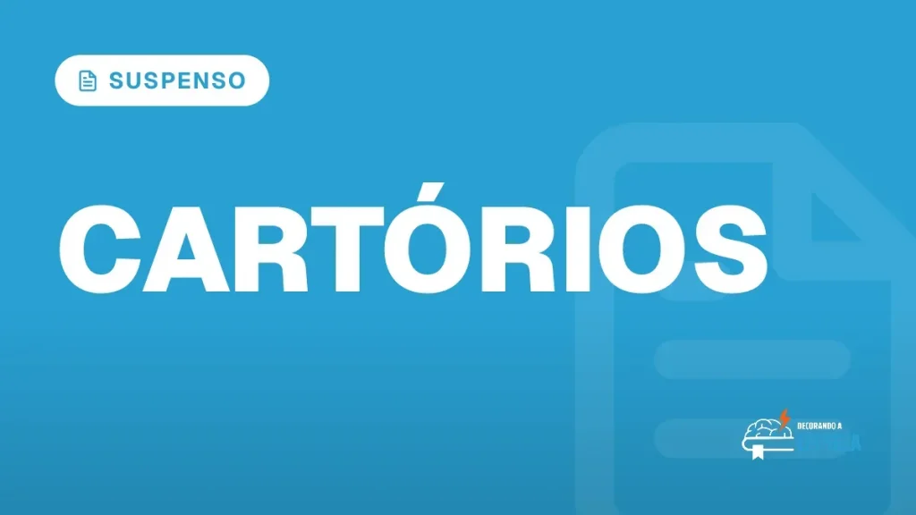Capa do artigo "Concurso Cartório: CNJ Suspende Novos Editais" — SUSPENSO
