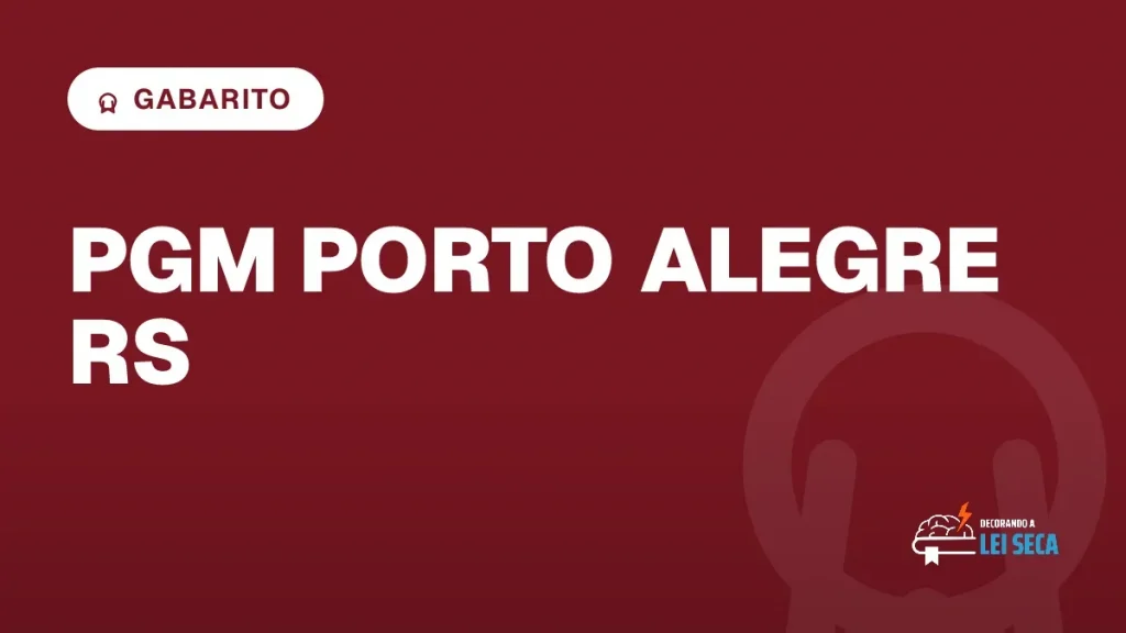 Capa do artigo "Concurso PGM Porto Alegre RS: Gabarito 2026" — GABARITO