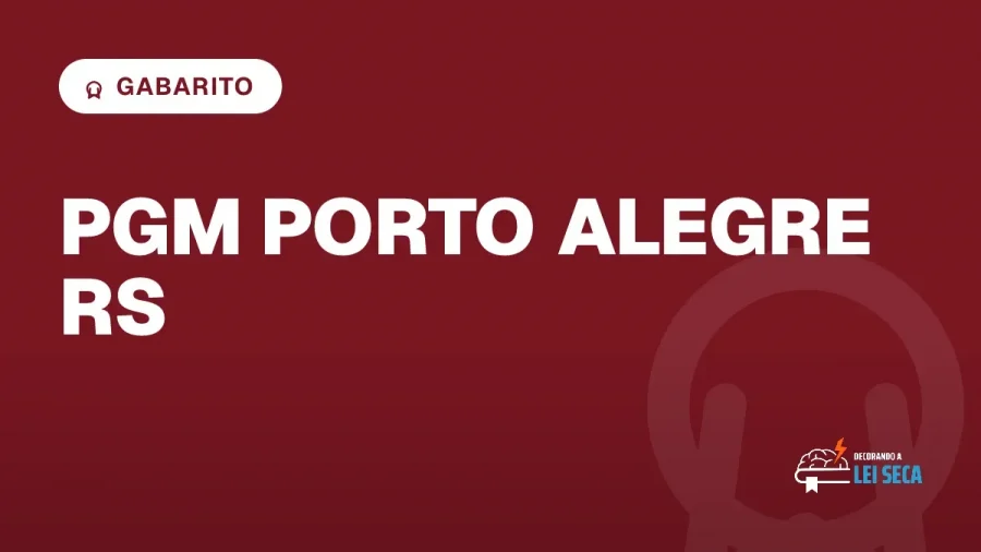Capa do artigo "Concurso PGM Porto Alegre RS: Gabarito 2026" — GABARITO