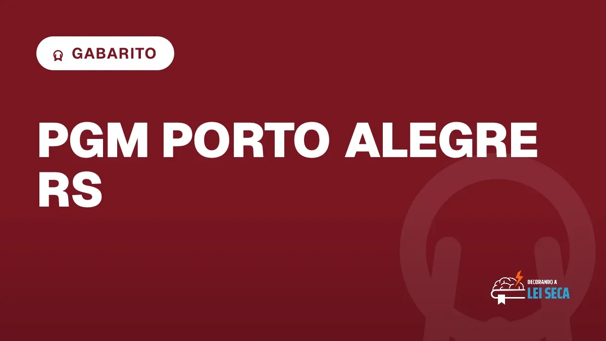 Capa do artigo "Concurso PGM Porto Alegre RS: Gabarito 2026" — GABARITO