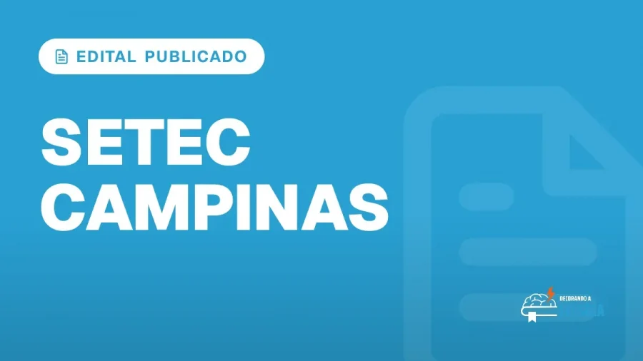 Capa do artigo "Concurso SETEC Campinas: Edital Publicado" — EDITAL PUBLICADO