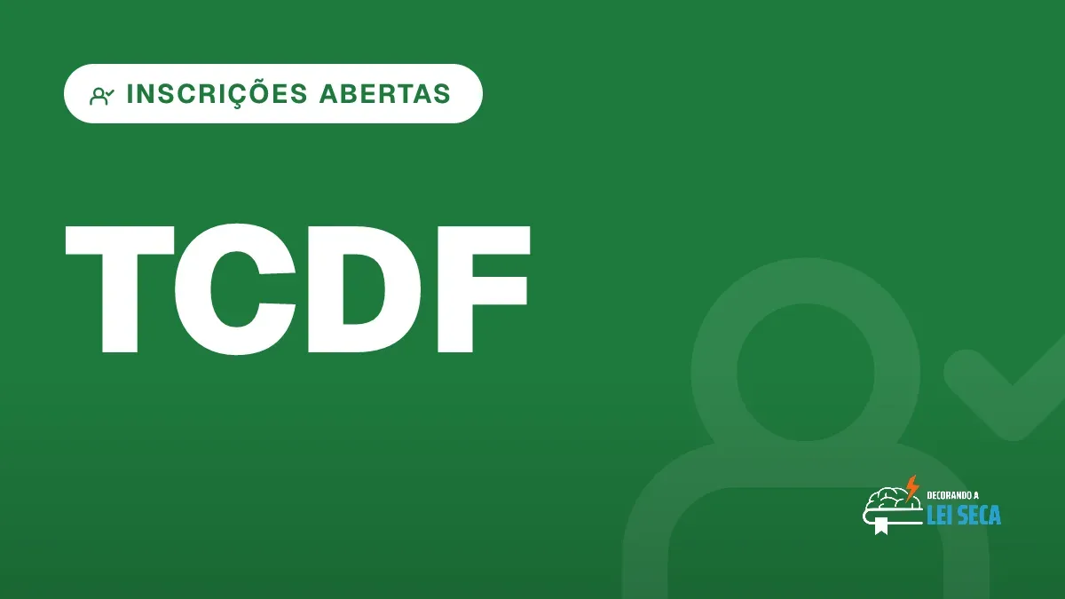 Capa do artigo "Concurso TCDF: Opções Após a Prova SEDES DF" — INSCRIÇÕES ABERTAS