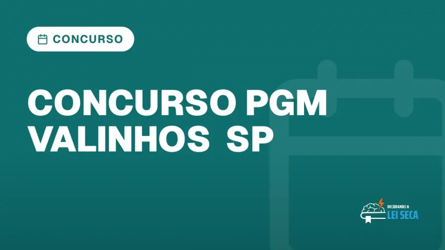 Capa do artigo "Concurso PGM Valinhos SP: 2 Vagas e Prova em Outubro" — CONCURSO