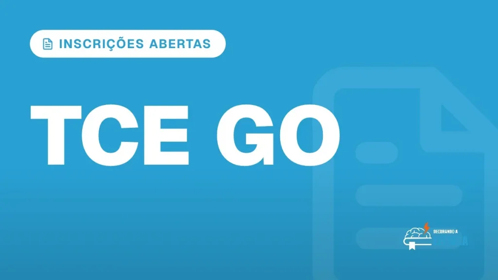 Capa do artigo "Concurso TCE GO e Editais com Inscrições em 5/10" — INSCRIÇÕES ABERTAS